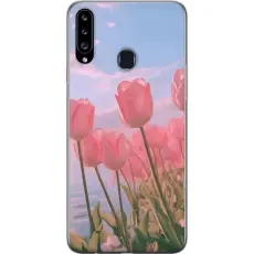 Gustaf - Mobilskal till Samsung Galaxy A20s med Rosa Tulpaner