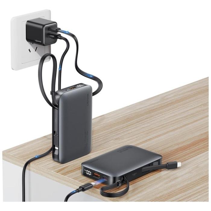 USAMS - USAMS Powerbank 10000mAh 20W USB-C/Lightning Kabel