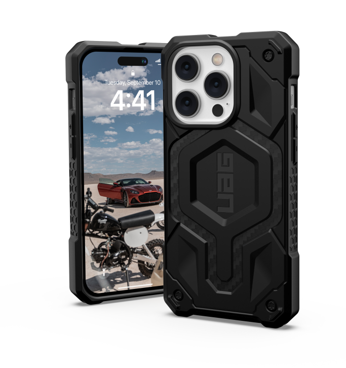 UAG iPhone 14 Pro Skal Monarch Pro Magsafe - Carbon Fibe | 2353 | AlltMobil