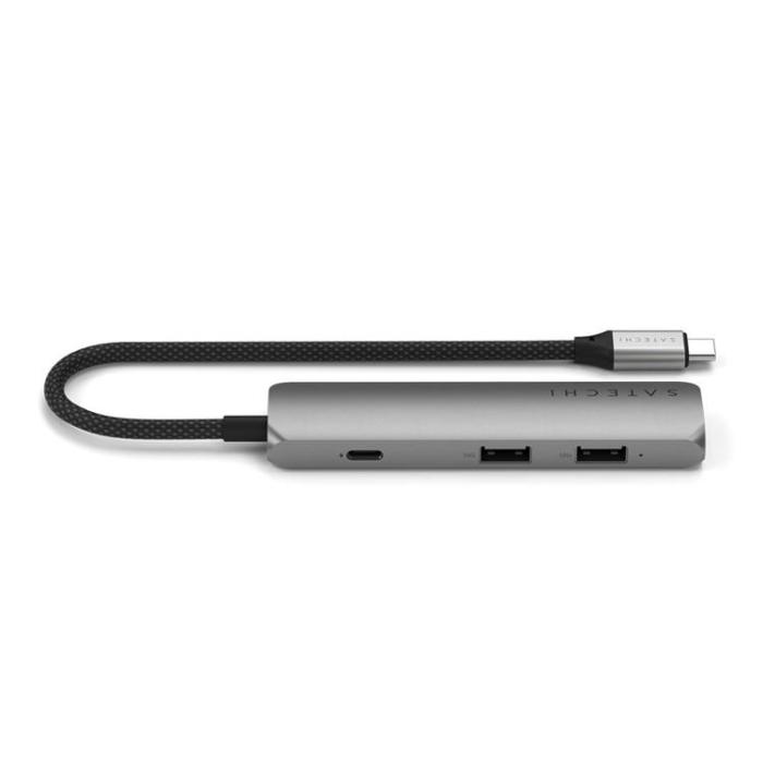 Satechi - Satechi 4-i-1 HUBB USB-C Slim Multiport Adapter 4K - Rymdgrå