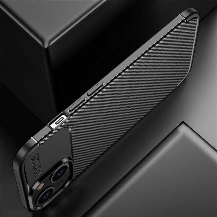 UTGATT5 - iPhone 14 Skal Carbon Shock-Proof - Svart