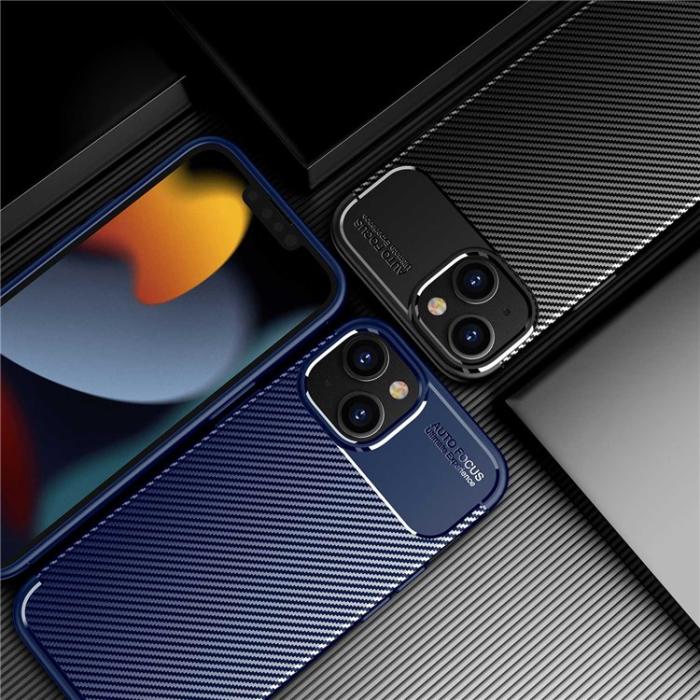UTGATT5 - iPhone 14 Skal Carbon Shock-Proof - Svart