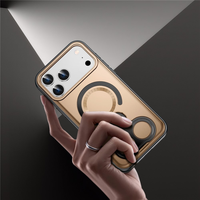 A-One Brand - iPhone 17 Pro Mobilskal MagSafe Dual Hole Kickstand - Svart