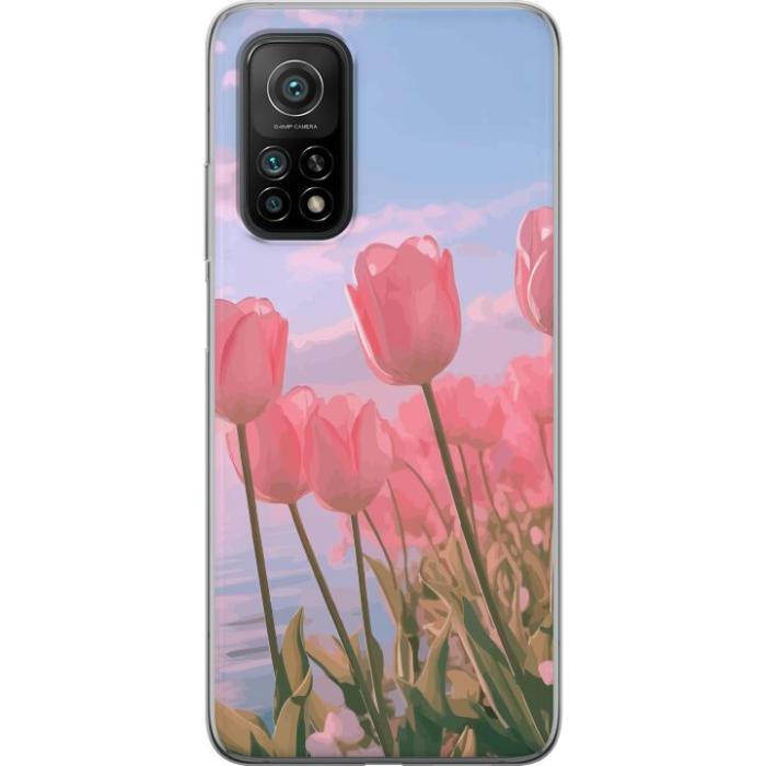iSecrets - Mobilskal till Xiaomi Mi 10T 5G med Rosa Tulpaner