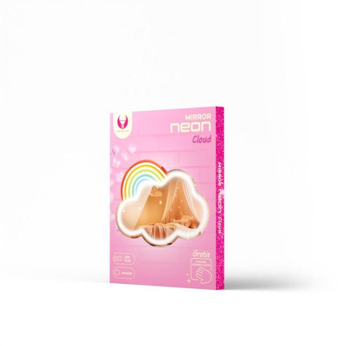Forever Light - Forever Light Neon MIRROR LED CLOUD FMNE05 - Flerfärgad