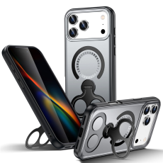 A-One Brand - iPhone 17 Pro Mobilskal MagSafe Dual Hole Kickstand - Grå