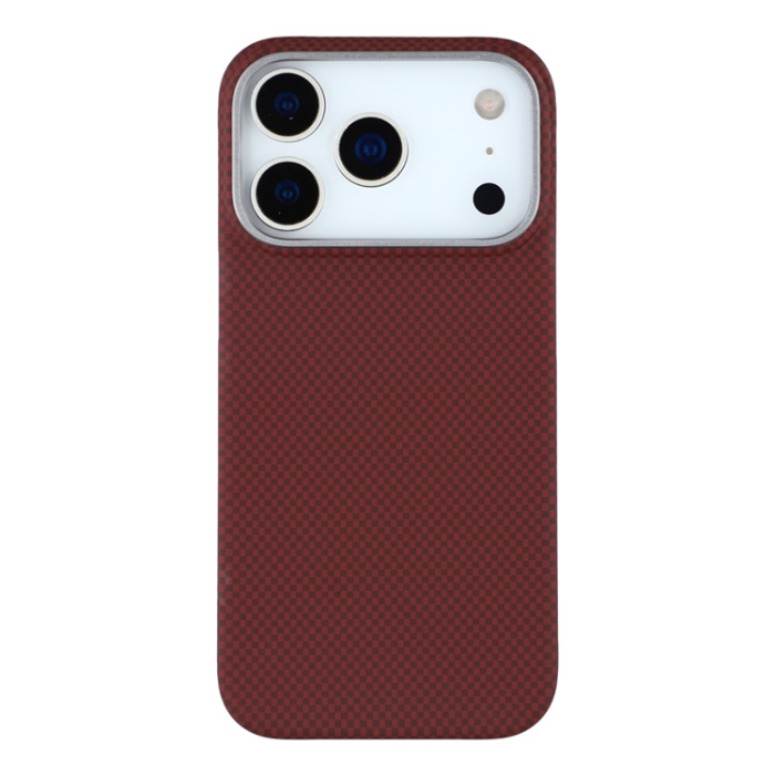 A-One Brand - iPhone 17 Pro Max Mobilskal MagSafe Carbon Fiber - Vinröd