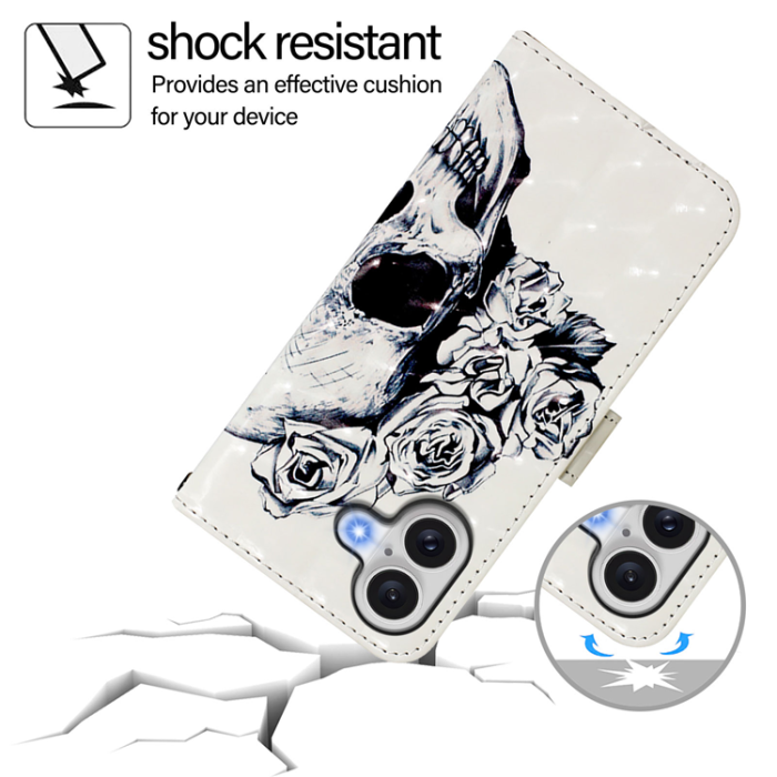 A-One Brand - iPhone 17 Plånboksfodral Printing Pattern Med Strap