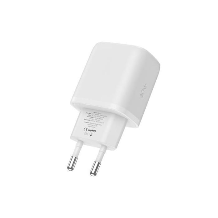 Tech-Protect - Tech-Protect Väggladdare 20W, Type-C Kabel - Vit