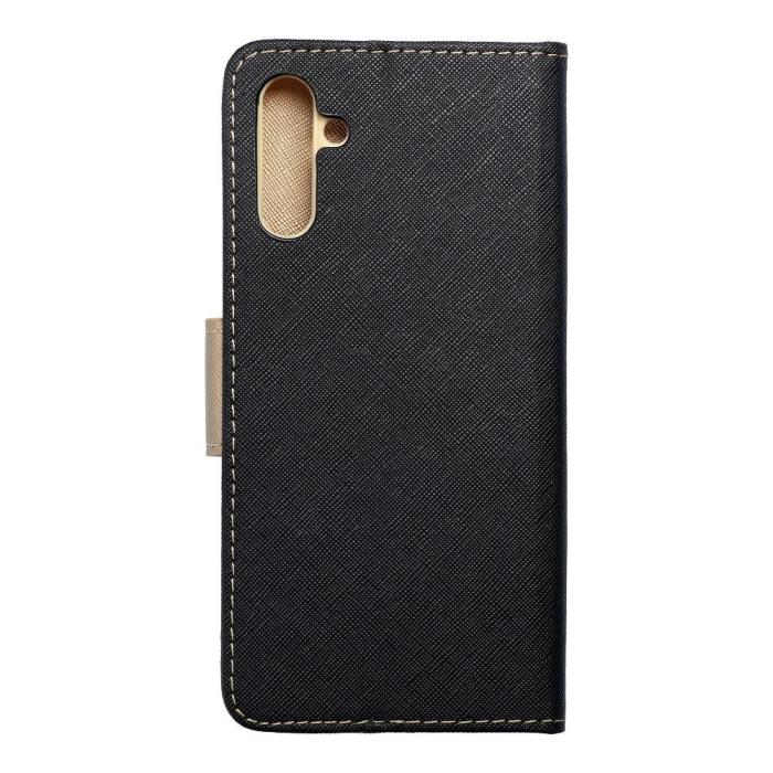 OEM - Galaxy A13 5G Plånboksfodral Fancy Eco Läder - Svart/- Guld
