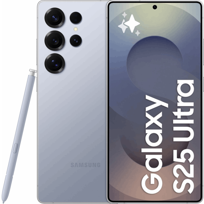 Samsung - Samsung Galaxy S25 Ultra - 12GB RAM - 256GB - Titanium Silverblå