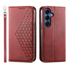 OEM - Samsung Galaxy S26 Fodral Konstl&auml;der Pl&aring;nboksfodral - R&ouml;d