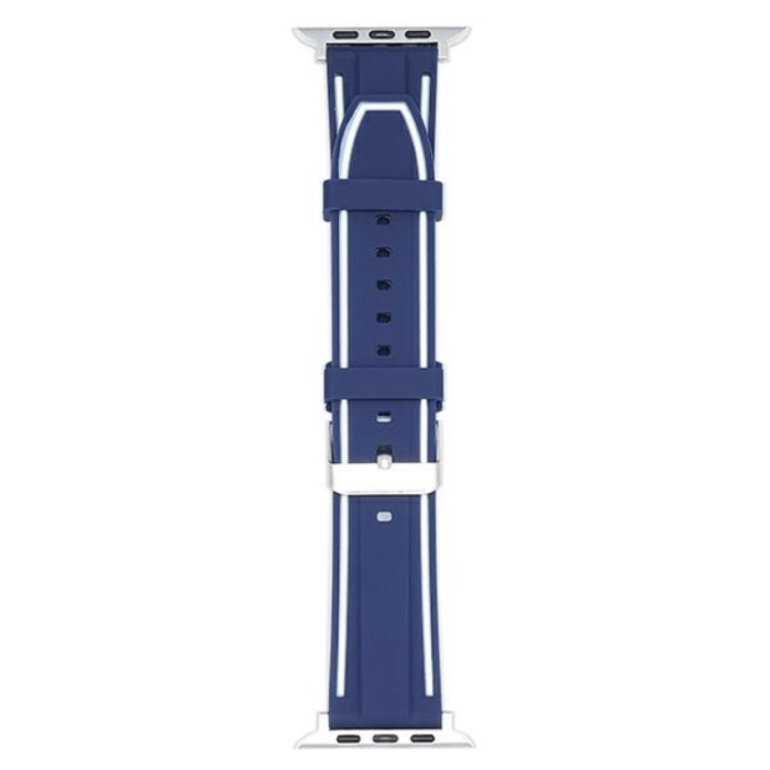 Beline - Beline Apple Watch (38/40/41mm) Armband Solid Silikon - Marinblå/Vit
