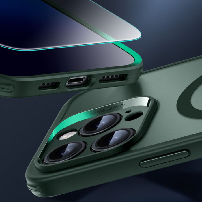 ESR - ESR iPhone 16 Pro Mobilskal Magsafe Classic Pro Set Halolock - Grön