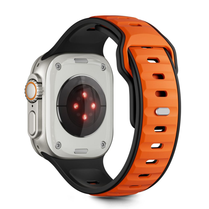 Tech-Protect - Tech-Protect Apple Watch (44/45/46/49mm) Armband Icon - Svart/Orange