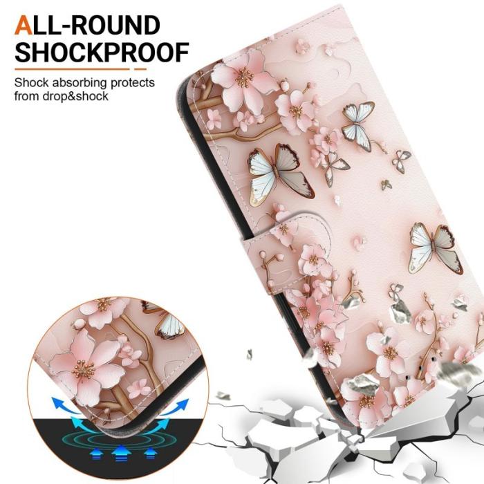 OEM - Samsung Galaxy S26 / S26 Pro Plånboksfodral Konstläder Ställ - Rosa Fjäril