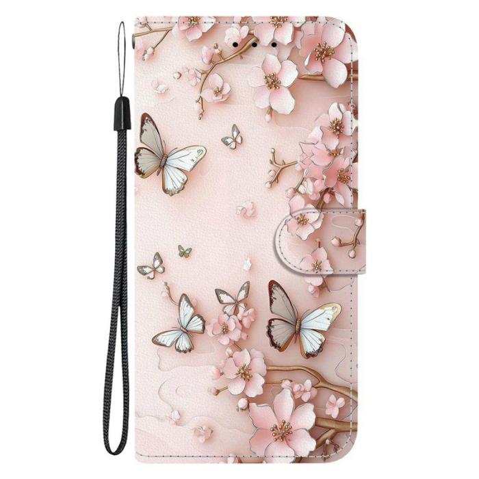 OEM - Samsung Galaxy S26 / S26 Pro Plånboksfodral Konstläder Ställ - Rosa Fjäril