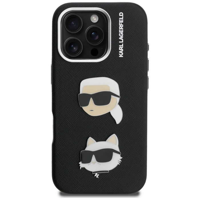 KARL LAGERFELD - Karl Lagerfeld Mobilskal För iPhone 16 Pro Max FW Grained Karl&Choupette