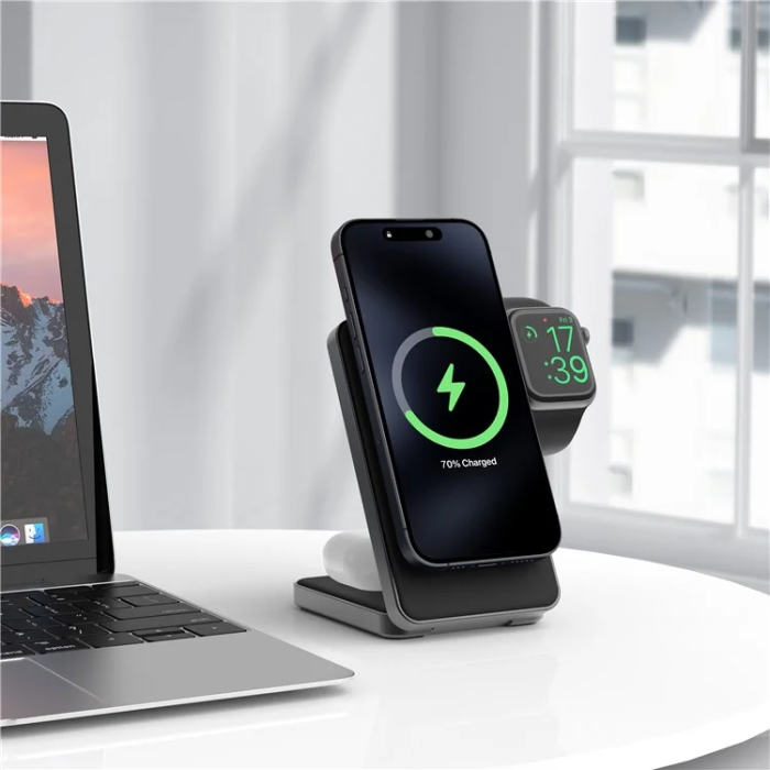 OEM - Qi2 MagSafe Trådlös Laddare iPhone, Apple Watch, Airpods 15W