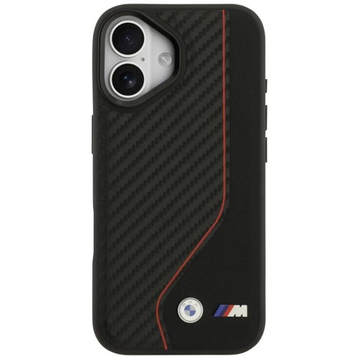 BMW - BMW iPhone 17 Mobilskal MagSafe M Carbon Line & Logo - Röd