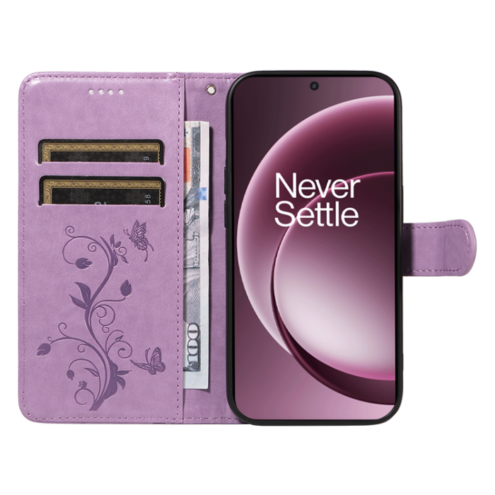 A-One Brand - OnePlus 15 Plånboksfodral Flower Pattern Konstläder