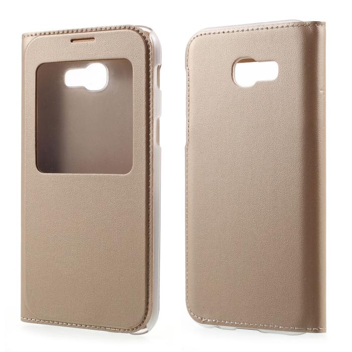 UTGATT5 - Fodral med fönster till Samsung Galaxy A3 (2017) - Gold