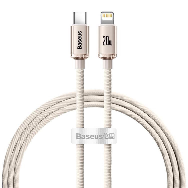 Baseus USB-C Till Lightning Kabel 20W 1.2m Crystal Shine Rosa | 3541 | AlltMobil