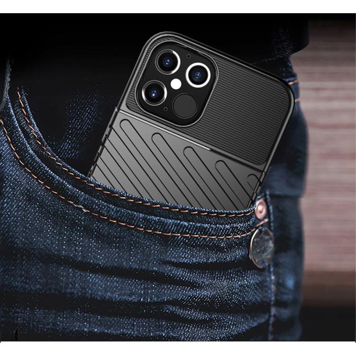 OEM - Thunder Twill Texture iPhone 12 Pro Max Skal - Svart