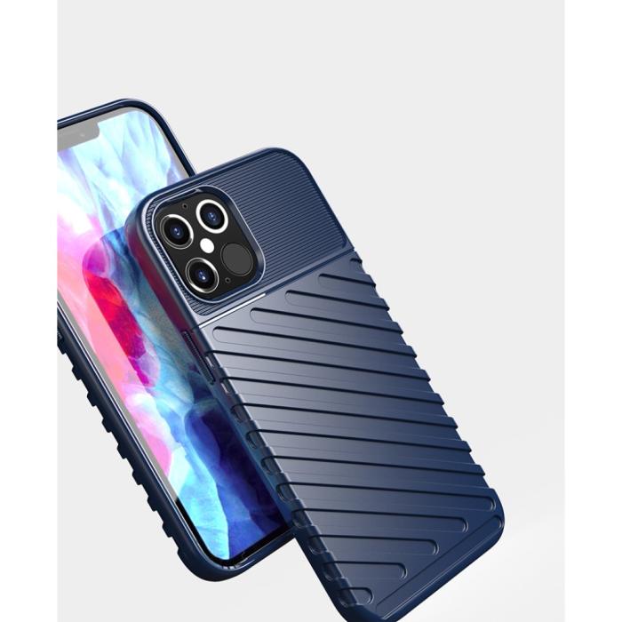 OEM - Thunder Twill Texture iPhone 12 Pro Max Skal - Blå