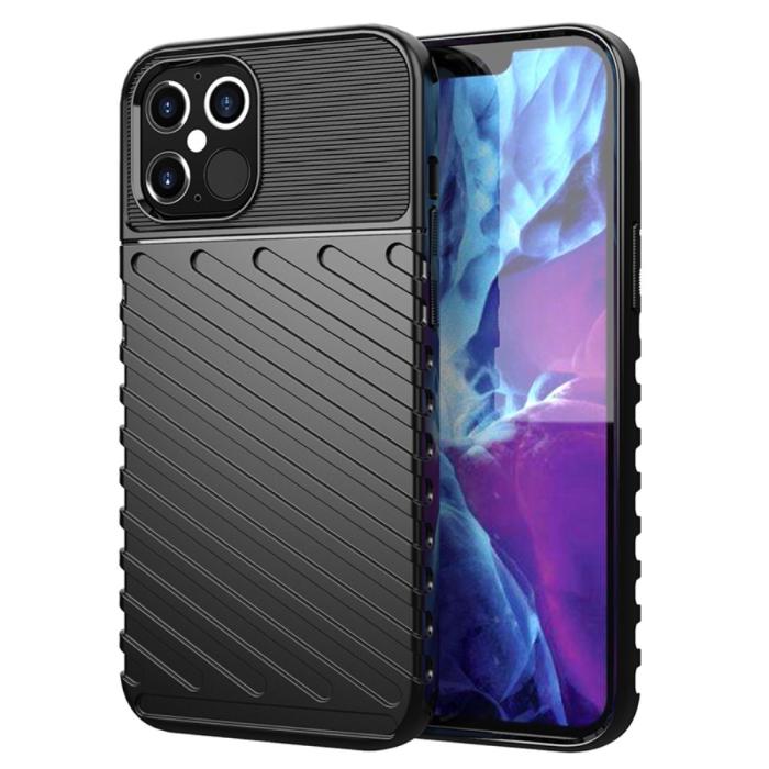OEM - Thunder Twill Texture iPhone 12 Pro Max Skal - Svart