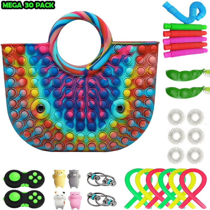 Adventskalender - Adventskalender 2024 - 26 Pack Fidget Pop it Toys för Vuxna & Barn