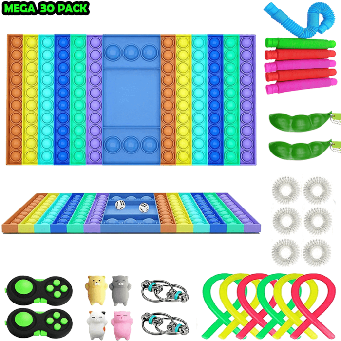 Adventskalender - Adventskalender 2023 - 27 Pack Fidget Pop it Toys för Vuxna & Barn