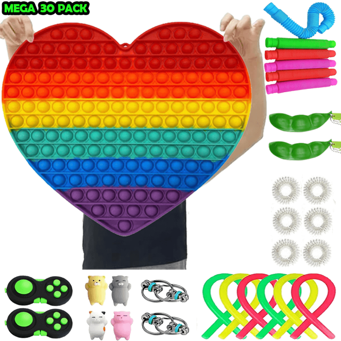 Adventskalender - Adventskalender 2024 - 26 Pack Fidget Pop it Toys för Vuxna & Barn