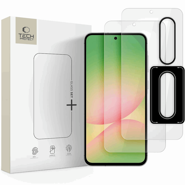 Tech-Protect Galaxy A36/A56 5G Härdat Glas Skärmskydd Set - Clear | 5468 | AlltMobil