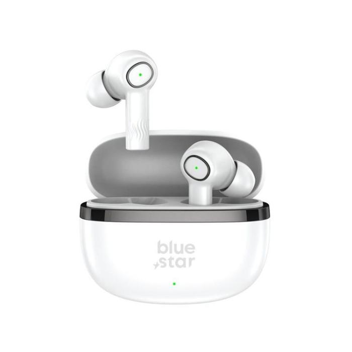 Blue Star - Blue Star TWS Bluetooth Trådlösa Hörlurar Stereo ENC - Vit