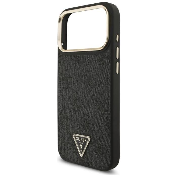 Guess - Guess iPhone 17 Pro Max Mobilskal MagSafe 4G Triangle Logo - Svart Guld