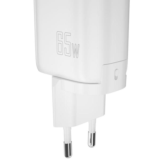 UTGATT1 - Dudao GaN 3in1 Väggladdare USB-C 65W US UK - Vit