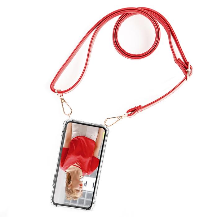 Boom of Sweden - BOOM iPhone 14 Pro Max skal med mobilhalsband - Strap Red