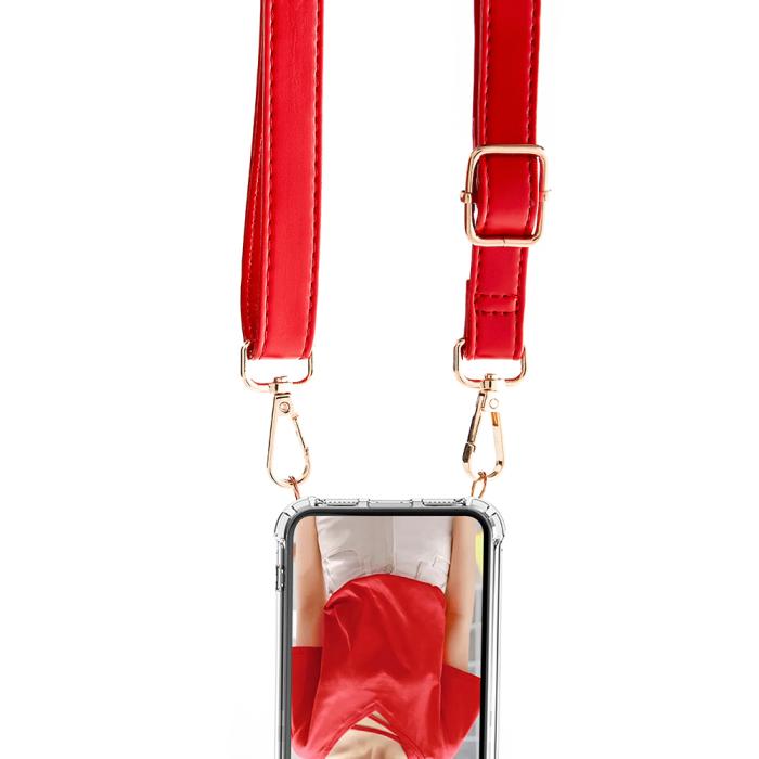 Boom of Sweden - BOOM iPhone 14 Pro Max skal med mobilhalsband - Strap Red