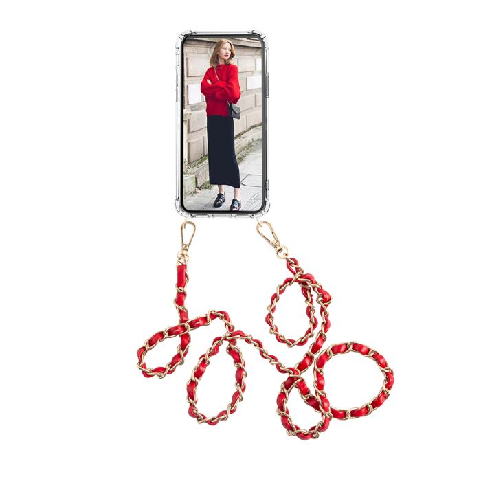 UTGATT1 - Boom iPhone 13 Mini skal med mobilhalsband- Chain Maroon