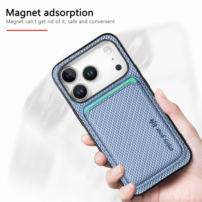 A-One Brand - iPhone 17 Pro Max Mobilskal Detachable Korthållare - Blå