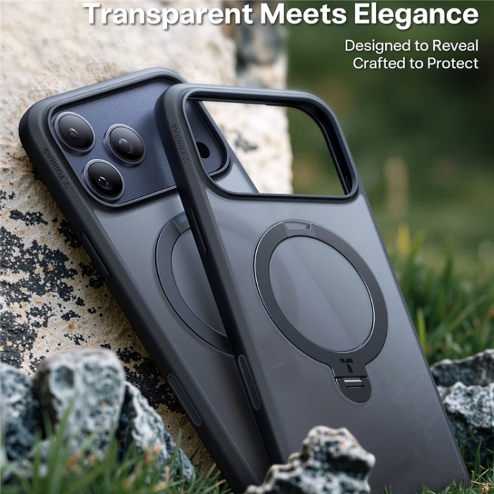 Torras - TORRAS iPhone 17 Pro Max Mobilskal MagSafe Rotating Kickstand
