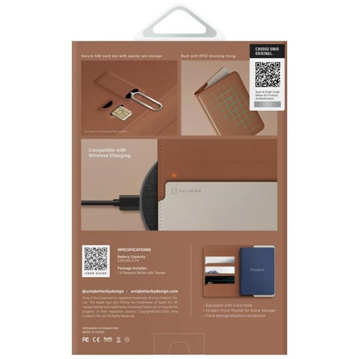 UNIQ - UNIQ Passhållare Plånbok RFID Belmont - Karamell Beige