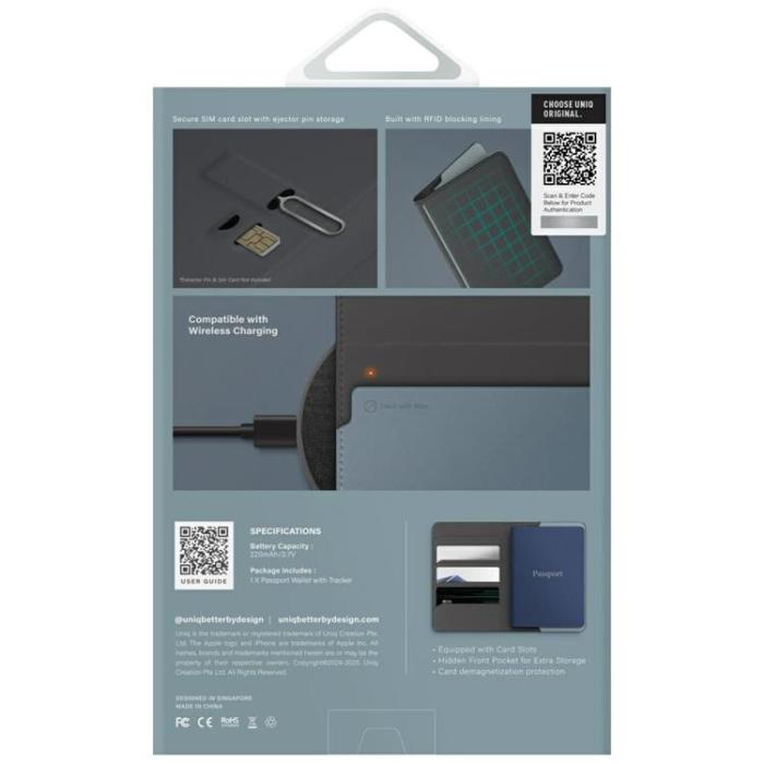 UNIQ - UNIQ Passhållare Plånbok RFID Belmont - Blå