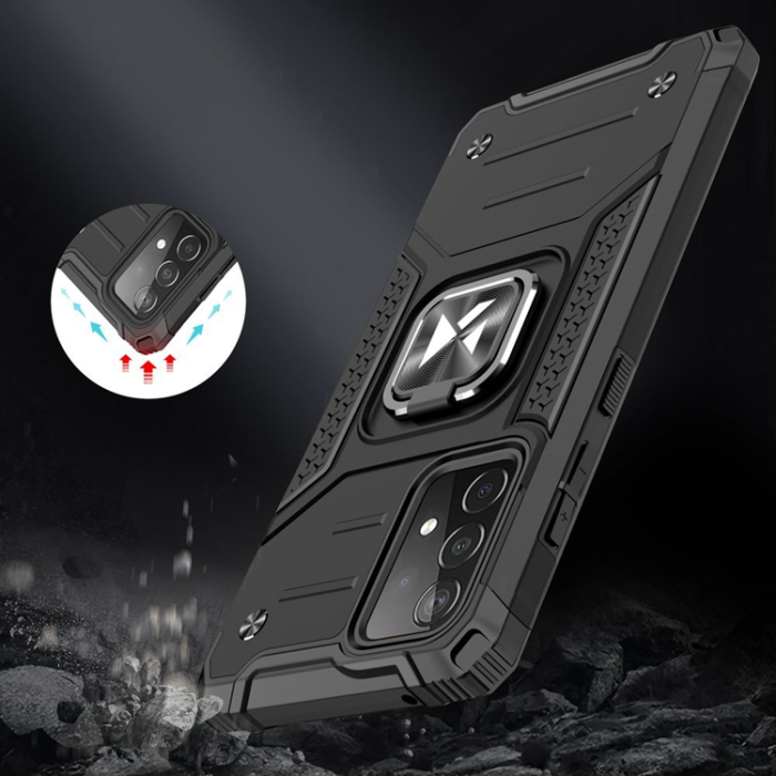 UTGATT - Wozinsky Galaxy A52s 5G/A52 5G/A52 4G Skal Ringhållare Armor - Svart