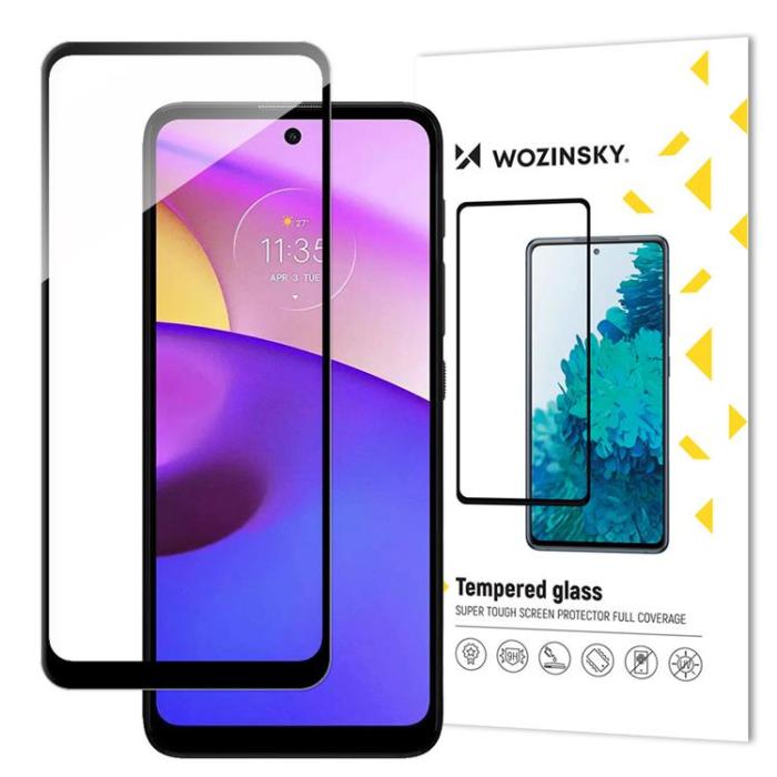 Ruhtel - 9H Härdat Glas Skärmskydd Motorola Moto E40 - Svart