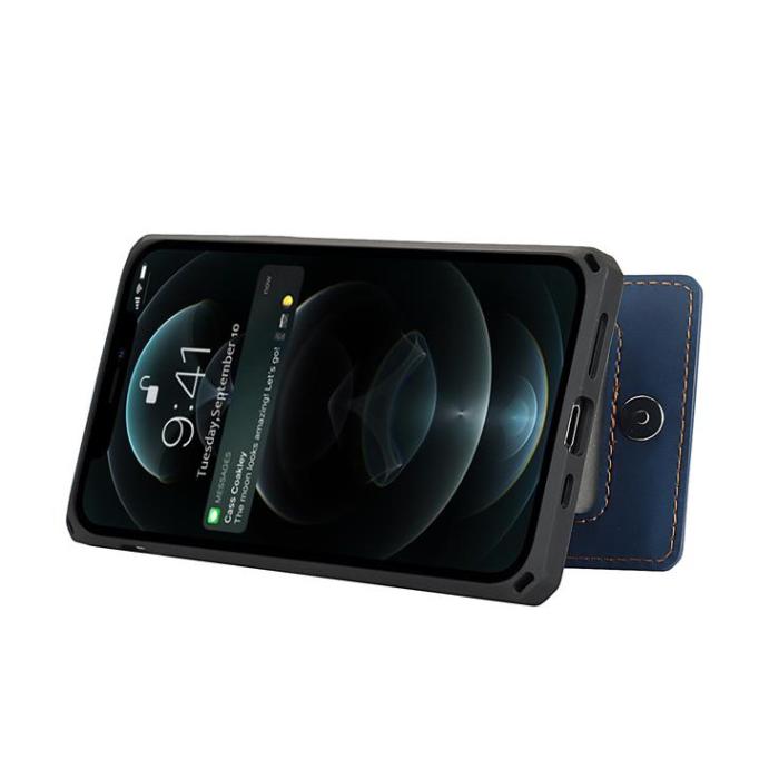 OEM - Skal med Kortplatser till iPhone 12 Pro Max - Blå