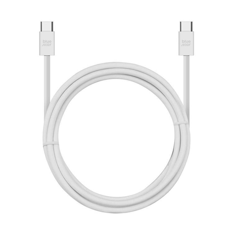 Blue Star USB-C - USB-C 6A 60W Kabel 1m QC4.0 Q28 - Vit | 3541 | AlltMobil