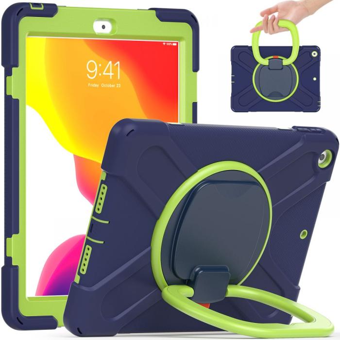 UTGATT - Tech-Protect X-Armor Skal Til iPad 10.2 7/8/9/2019/2020/2021 - Navy/Lime