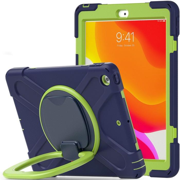 UTGATT - Tech-Protect X-Armor Skal Til iPad 10.2 7/8/9/2019/2020/2021 - Navy/Lime